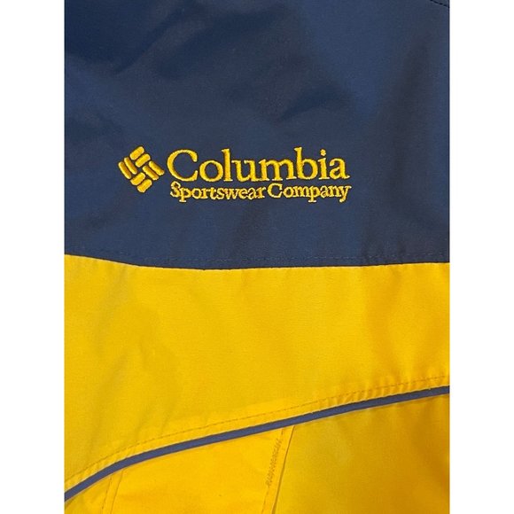 Columbia Womens Windbreaker Jacket Hooded Interchange Yellow Blue Size Large - Picture 8 of 8